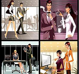 時尚美女 矢量人物圖片