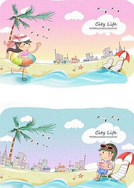 風(fēng)景插畫圖片