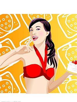 美女插畫圖片