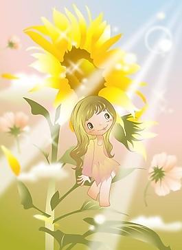 快樂兒童插畫圖片