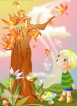 快樂兒童插畫圖片