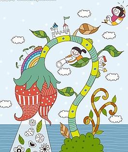 矢量兒童插畫圖片
