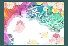 插畫 女人花圖片