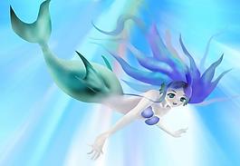 美人魚插畫圖片