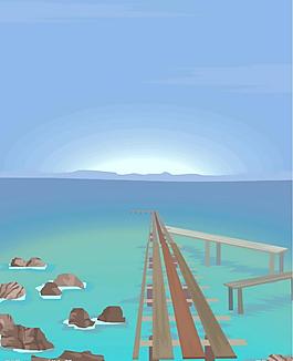 风景插画图片