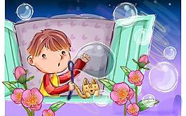 兒童矢量插畫圖片
