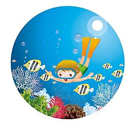 深入海底插畫圖片
