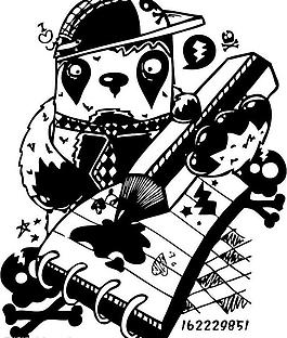 涂鴉狗插畫圖片