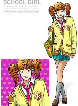 矢量女生插畫059圖片