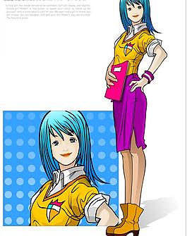 矢量女生插畫053圖片