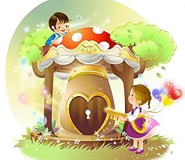 卡通兒童插畫圖片