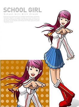 矢量女生插畫010圖片