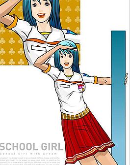 矢量女生插畫006圖片