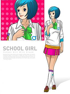 矢量女生插畫003圖片