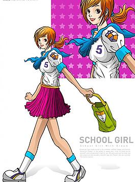 矢量女生插畫069圖片