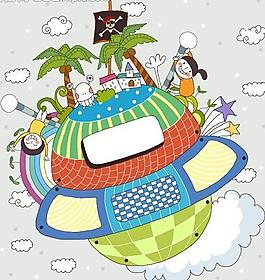 矢量兒童插畫圖片
