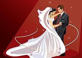 結婚婚禮主題插畫矢量圖片