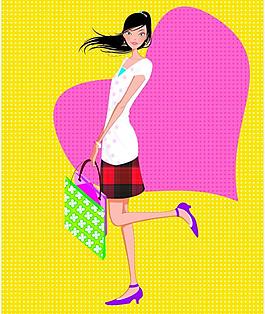 卡通插畫女人圖片