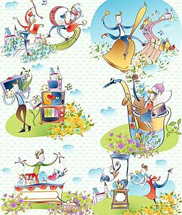 浪漫情人插畫(huà)圖片