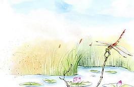 水彩風(fēng)景插畫圖片