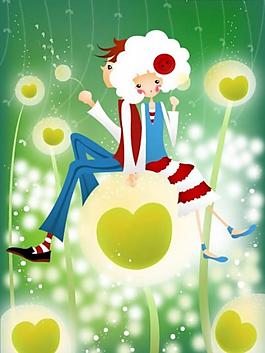 矢量夢幻插畫圖片