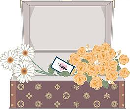 玫瑰花插畫圖片