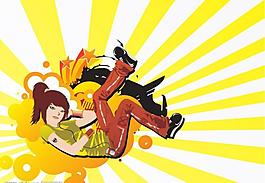 潮流女性主題插畫矢量素材3圖片