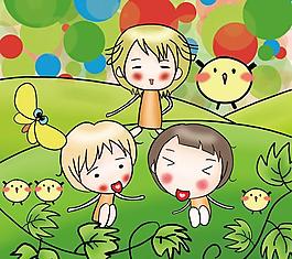 卡通可愛小孩子圖片