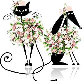 花卉動物圖片