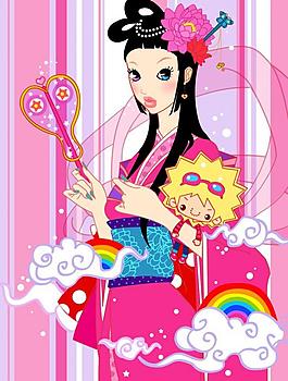 卡通古裝女孩圖片
