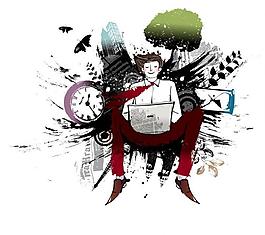 矢量白領(lǐng)上班族圖片