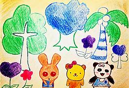 手繪卡通幼兒畫圖片