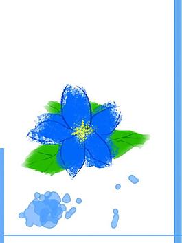 蓝色 花图片