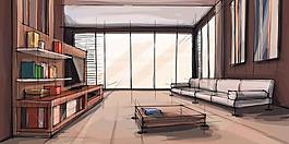 水墨客廳室內(nèi)設(shè)計(jì)圖片