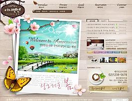 韓國咖啡店網(wǎng)頁模板圖片