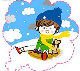 小孩滑雪圖片