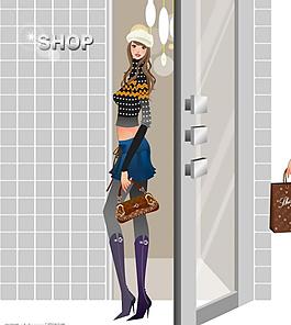 時尚購物美女圖片