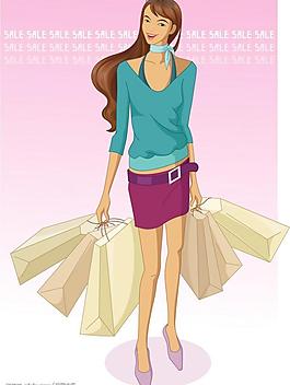 時(shí)尚購物美女圖片