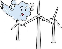 風力發(fā)電漫畫圖片