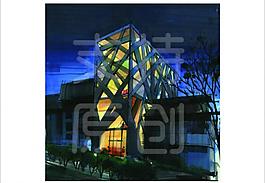 手繪 建筑效果圖 建筑設(shè)計(jì)圖片
