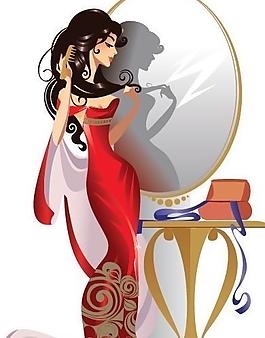 時尚美女化妝圖片