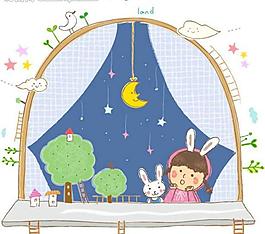 夜晚窗戶圖片