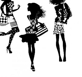 時(shí)尚購(gòu)物美女圖片