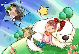 兒童攝影模板圖片