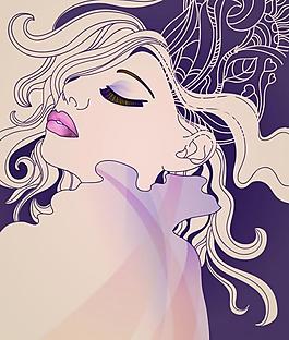 性感美女花紋圖片
