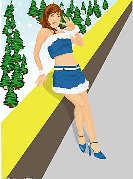 矢量 時(shí)尚 女性 人物圖片