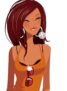 矢量性感時尚美女女性圖片