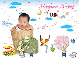 宝宝相册模板之快乐的天使