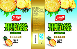菠萝粒果汁包装
