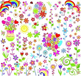 動漫   插畫  各種花朵